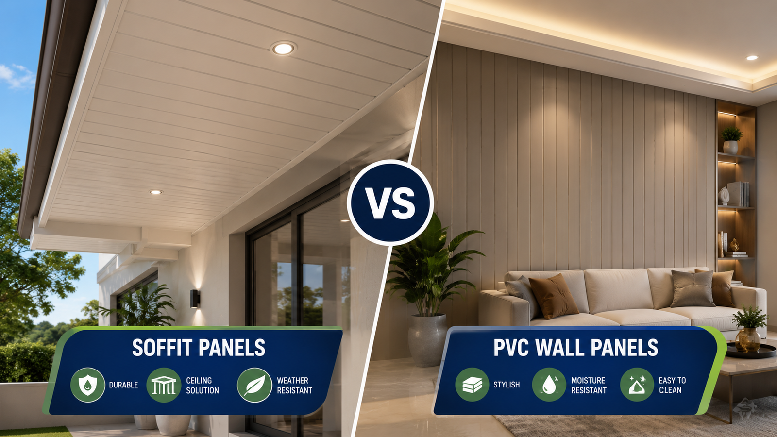 Soffit Panels vs PVC Wall Panels